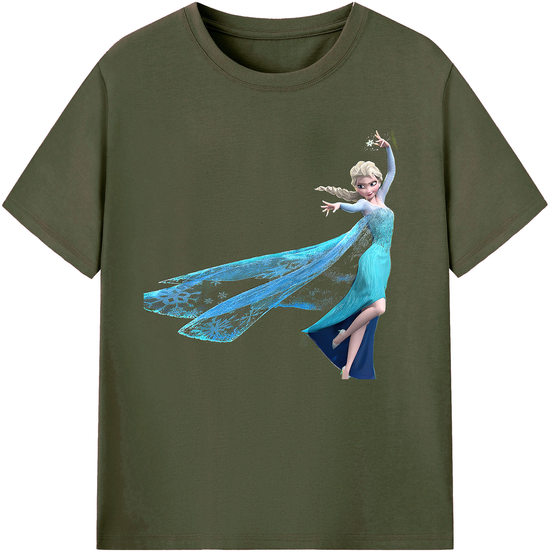 （画像用） アナと雪の女王 アンナ エルサ Frozen Anna Elsa 綿100％ メンズ半袖Tシャツ｜肌触りやわらか＆通気性
